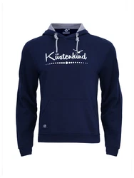 Schietwetter Kapuzenpullover Herren Hoodie Kustenkind Blau/Dunkelblau