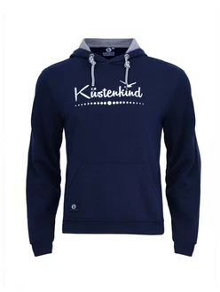 Schietwetter Kapuzenpullover Herren Hoodie Kustenkind Blau/Dunkelblau