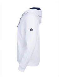 Schietwetter Kapuzenpullover Herren Hoodie Kustenkind Blau/Creme/Weiß