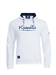 Schietwetter Kapuzenpullover Herren Hoodie Kustenkind Blau/Creme/Weiß