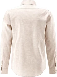 Carl Gross Businesshemd CG Ethan Weiß/Beige/Khaki