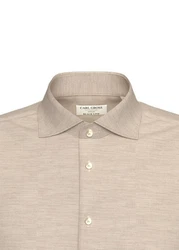 Carl Gross Businesshemd CG Ethan Weiß/Beige/Khaki