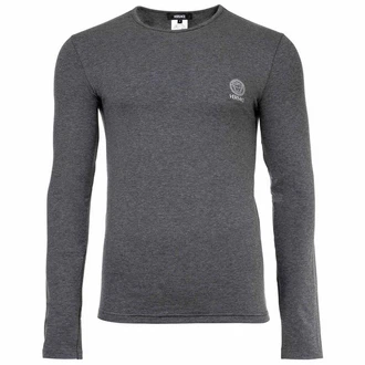 Versace T-Shirt Herren Shirt langarm Style TOPEKA Dunkelgrau/Grau/Hellgrau