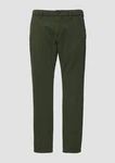 s.Oliver Stoffhose Regular Fit Strukturierte Chino Garment Dye Dunkelgrün/Khaki/Grün