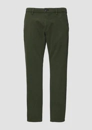 Stoffhose Regular Fit: Strukturierte Chino aus Baumwollstretch Garment Dye