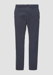 s.Oliver Stoffhose Regular Fit Strukturierte Chino Garment Dye Dunkelblau/Grau/Blau/Hellblau