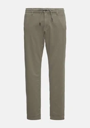 s.Oliver Stoffhose Regular Chino-Jogger Khaki/Dunkelgrün