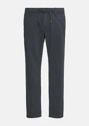 Stoffhose Regular: Chino-Jogger mit elastischem Bund Garment Dye