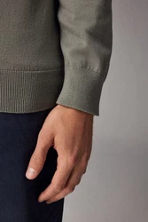 Next Polokragenpullover Langarm-Poloshirt Regular Fit Khaki/Grün/Grau/Dunkelgrün/Beige/Braun/Hellgrau