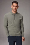 Next Polokragenpullover Langarm-Poloshirt Regular Fit Khaki/Grün/Grau/Dunkelgrün/Beige/Braun/Hellgrau