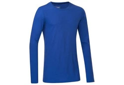Kaipara Merino Sportswear Langarmshirt Herren Slimfit Blau/Dunkelblau/Hellblau
