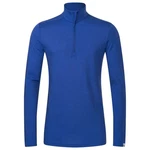 Kaipara Merino Sportswear Langarmshirt Merino Zip-Neck Herren Slimfit 200 Blau/Dunkelblau