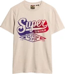 Superdry Rundhalsshirt FLOCKED FADE GRAPHIC T SHIRT beige