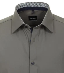VENTI Businesshemd extra langer Arm Dunkelgrün/Khaki/Grau/Braun