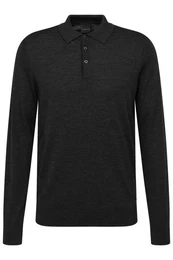 Langarm-Poloshirt in moderner Optik