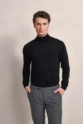 bugatti Rollkragenpullover Schwarz
