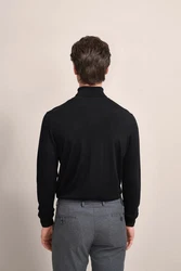bugatti Rollkragenpullover Schwarz