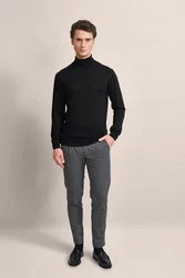 bugatti Rollkragenpullover Schwarz