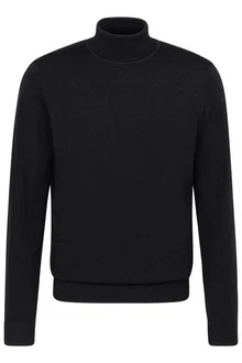 bugatti Rollkragenpullover Schwarz
