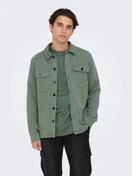 ONLY & SONS Langarmhemd New Kodyl Dunkelgrün/Grün/Hellgrün