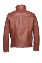bugatti Lederjacke BUMATTI Braun/Orange/Rot