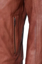 bugatti Lederjacke BUMATTI Braun/Orange/Rot