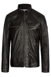 bugatti Lederjacke BUMATTI Dunkelgrün/Dunkelbraun/Schwarz/Braun/Grau