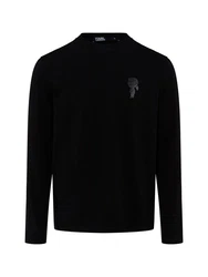 KARL LAGERFELD Langarmshirt Schwarz