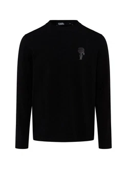 KARL LAGERFELD Langarmshirt Schwarz