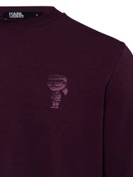 KARL LAGERFELD Langarmshirt Dunkelrot/Lila/Bordeaux/Rosa