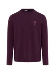 KARL LAGERFELD Langarmshirt Dunkelrot/Lila/Bordeaux/Rosa