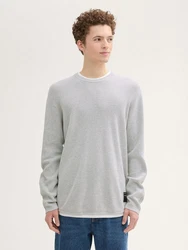 TOM TAILOR Denim Strickpullover 2-in-1-Look 