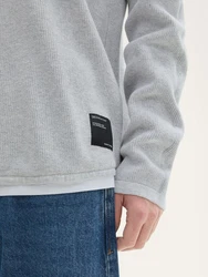 TOM TAILOR Denim Strickpullover 2-in-1-Look 