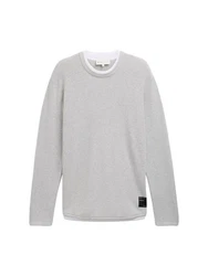 TOM TAILOR Denim Strickpullover 2-in-1-Look 