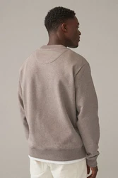 Next Sweatshirt Premium Jersey-Pullover Rundhalspullover Braun/Grau/Beige/Khaki/Lila