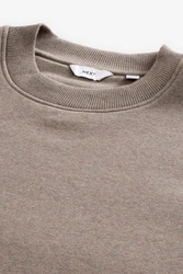 Next Sweatshirt Premium Jersey-Pullover Rundhalspullover Braun/Grau/Beige/Khaki/Lila