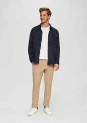 s.Oliver Stoffhose Regular Fit Strukturierte Chino Garment Dye Beige/Khaki/Braun