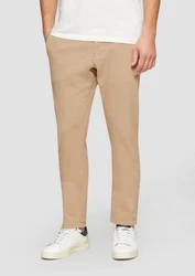 s.Oliver Stoffhose Regular Fit Strukturierte Chino Garment Dye Beige/Khaki/Braun