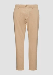 Stoffhose Regular Fit: Strukturierte Chino aus Baumwollstretch Garment Dye