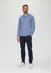s.Oliver Strickpullover mit Raglanärmeln Blau/Hellblau/Grau