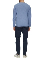 s.Oliver Strickpullover mit Raglanärmeln Blau/Hellblau/Grau