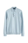 Next Polokragenpullover Langarm-Poloshirt Regular Fit Blau/Hellblau