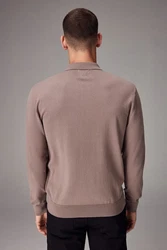 Next Polokragenpullover Langarm-Poloshirt Regular Fit Lila/Braun/Grau/Beige