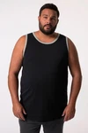 Men Plus Unterhemd Schwarz/Dunkelblau