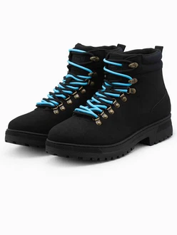 OMBRE Schnürstiefelette Herren Schwarz/Blau OMBRE Schnürstiefelette Herren Schwarz/Blau