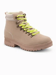 OMBRE Schnürstiefelette Herren Khaki/Beige/Braun