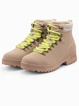 OMBRE Schnürstiefelette Herren Khaki/Beige/Braun