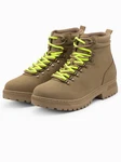 OMBRE Schnürstiefelette Herren Dunkelgrün/Braun/Khaki