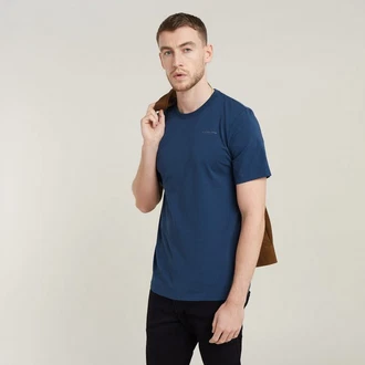 G-STAR T-Shirt Slim Base Dunkelblau/Hellblau