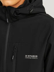 Jack & Jones Softshelljacke JJTAYLOR Schwarz/Grau
